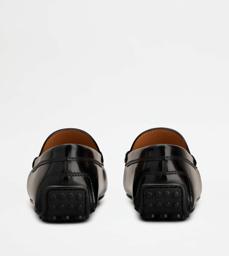 Tod's CITY GOMMINO DRIVING SHOES IN LEATHER - BLACK outlook