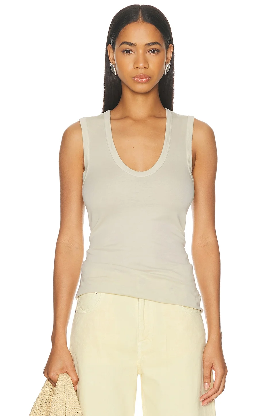 Supima Cotton Essential Sleeveless U Neck Tank Top - 1