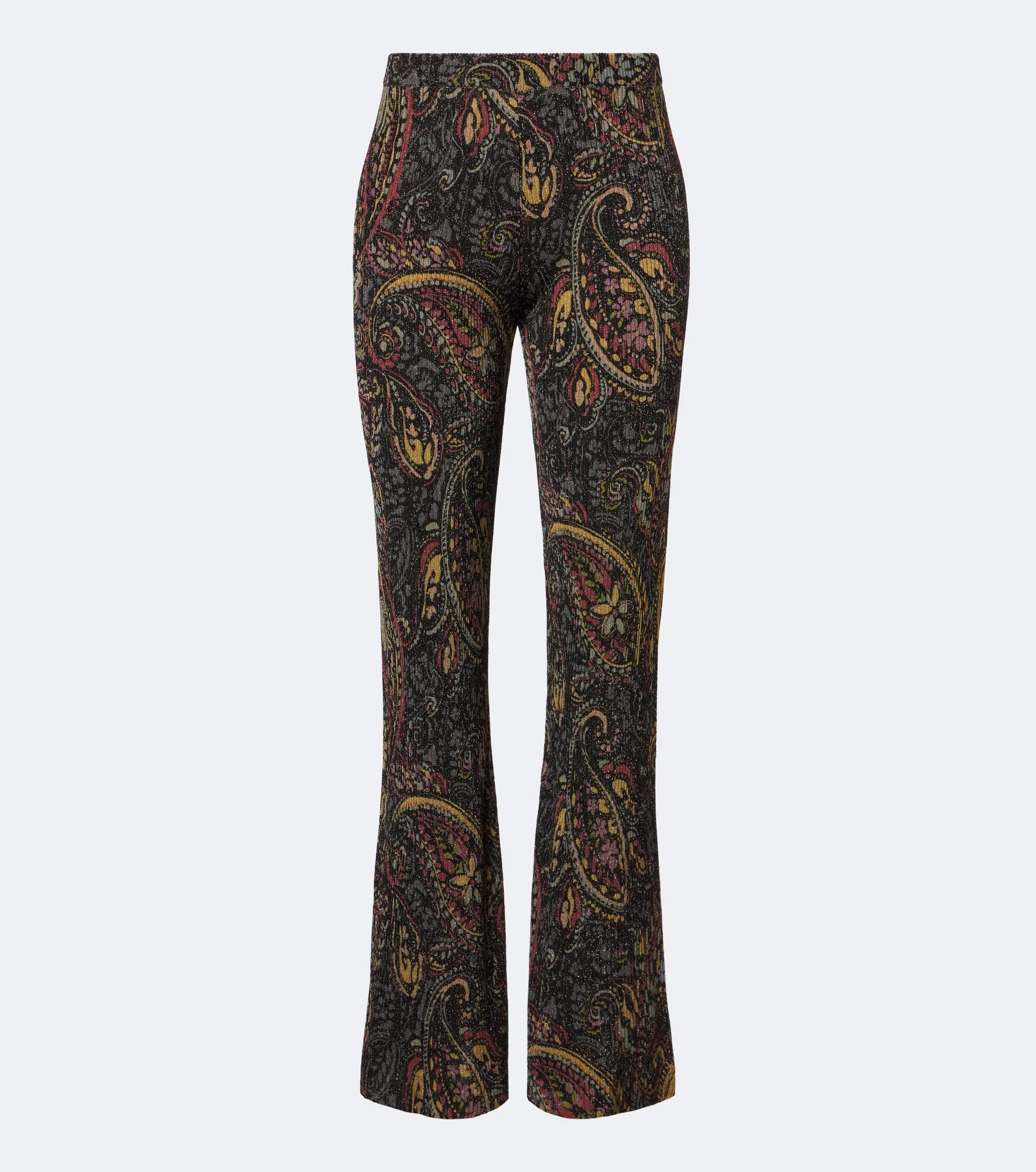 Paisley jacquard flared pants - 1
