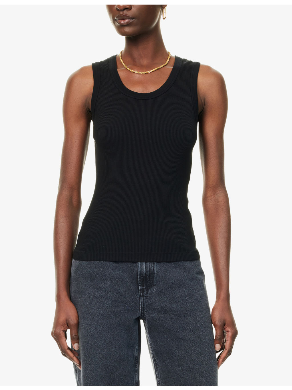 Poppy Ribbed Stretch-Woven Top - 3