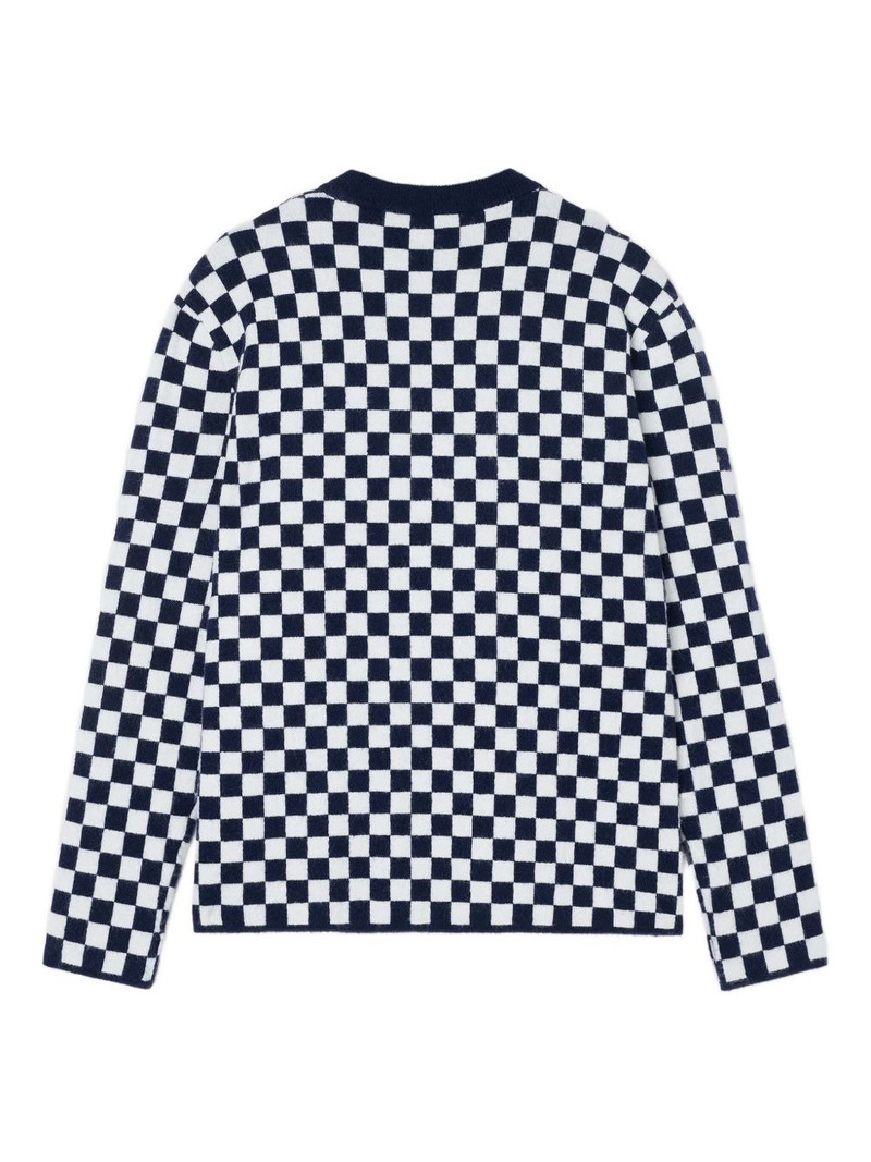 SUNNEI checkerboard-pattern sweater outlook