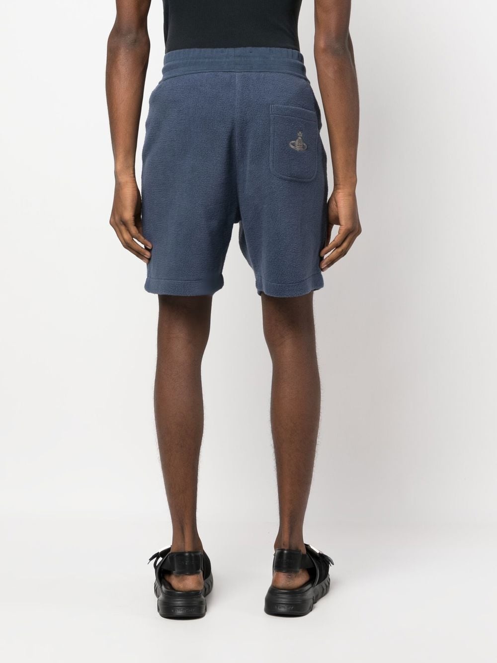 drawstring-waist track shorts - 4