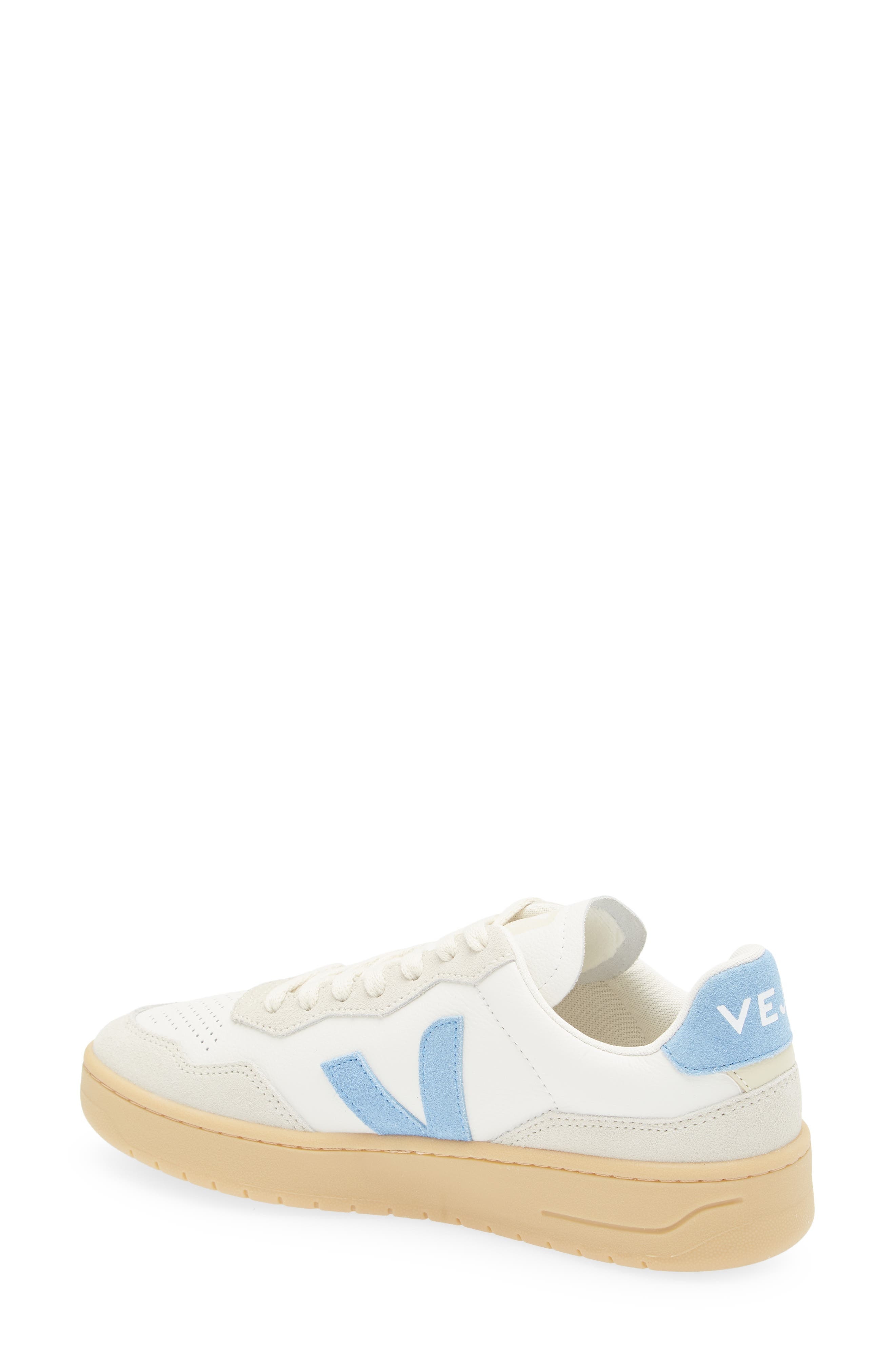 Veja V-90 Leather Sneaker in Extra-White Aqua Natural at Nordstrom - 2