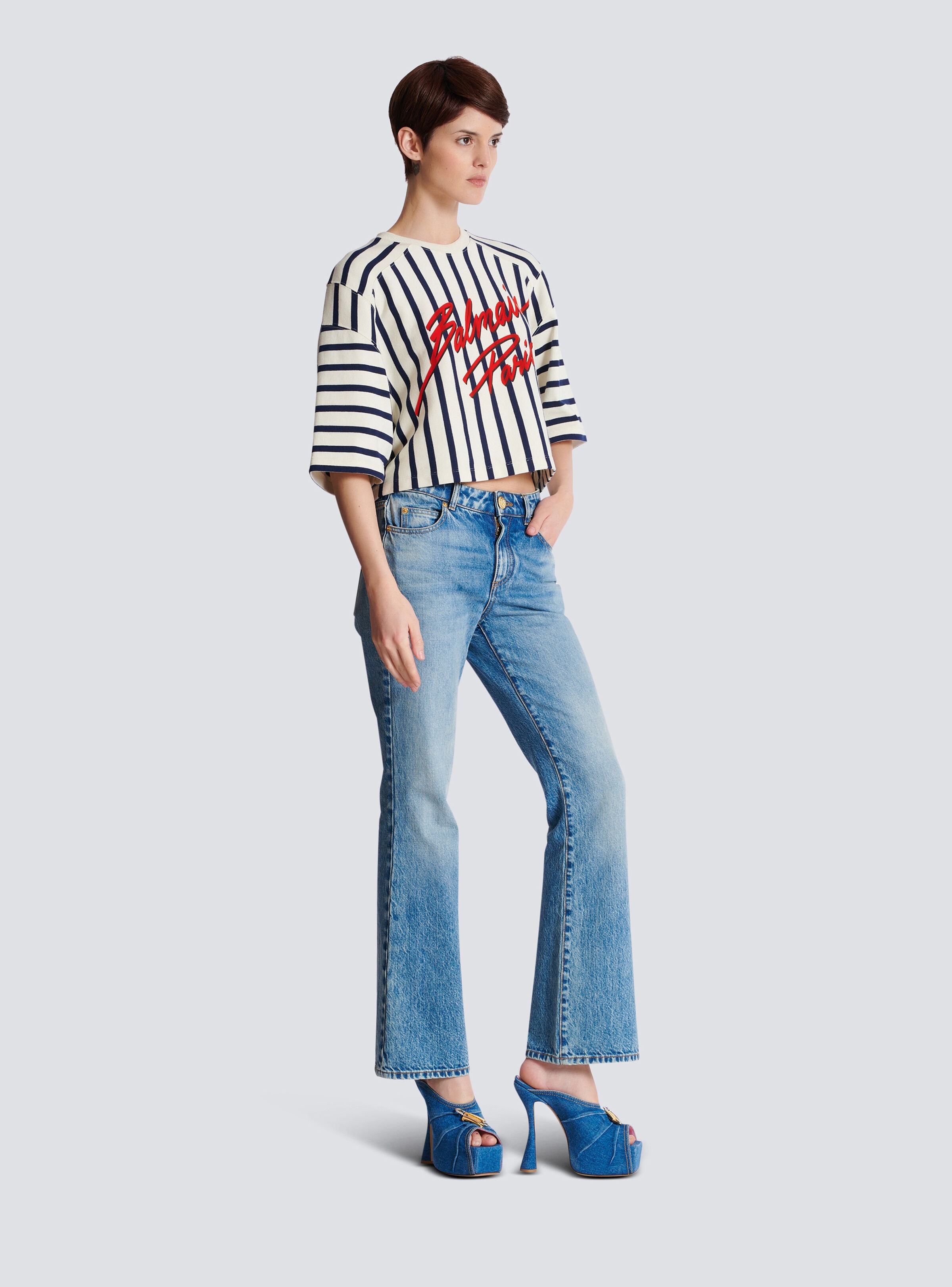 Striped Balmain Baseball top - 3