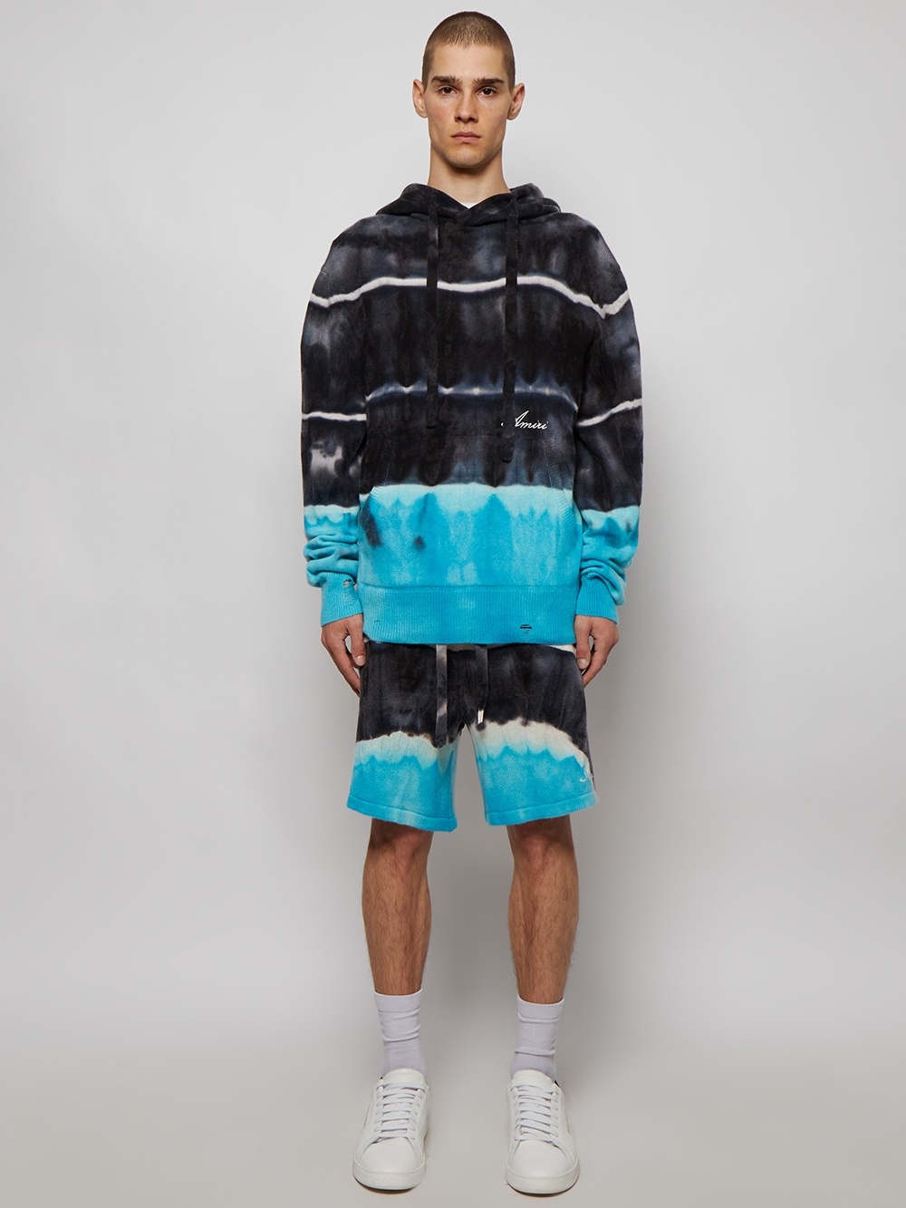Space Dye Shorts Dark Grey And Blue - 2