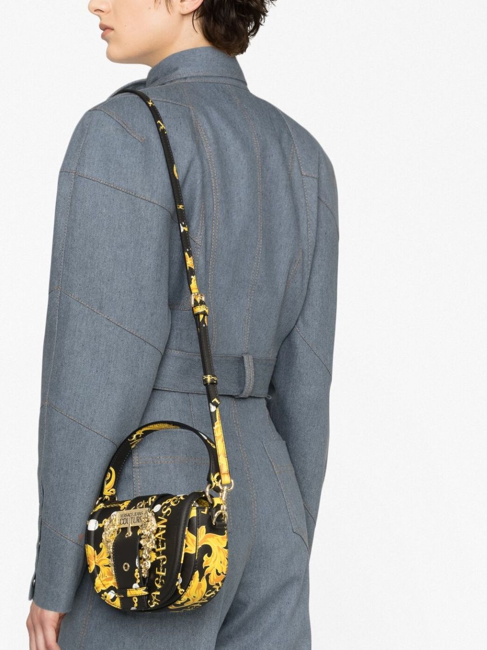 Chain Couture-print shoulder bag - 3