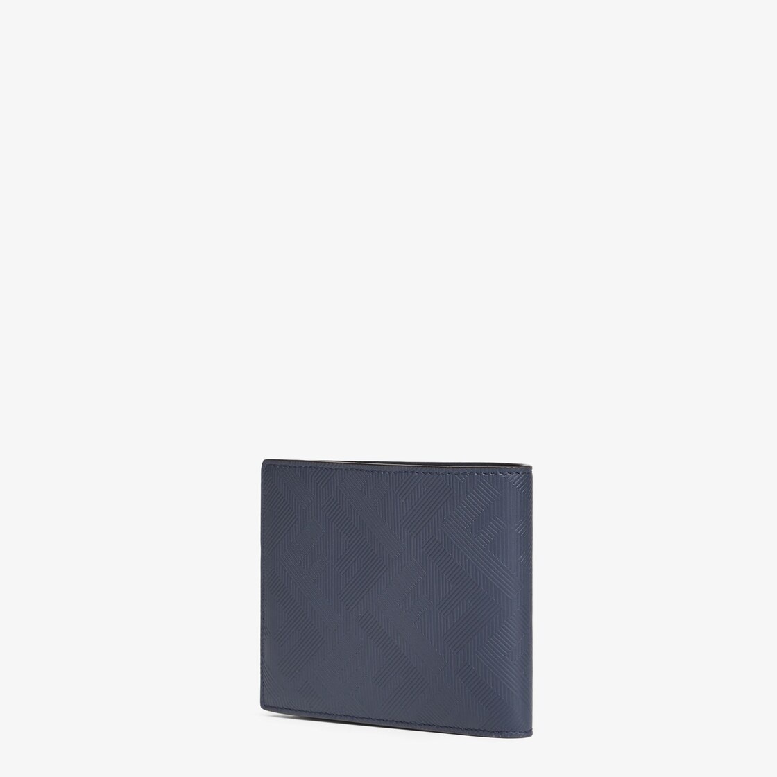 Wallet with eight interior card slots and two compartments for bills. Made of blue leather with FF m - 2