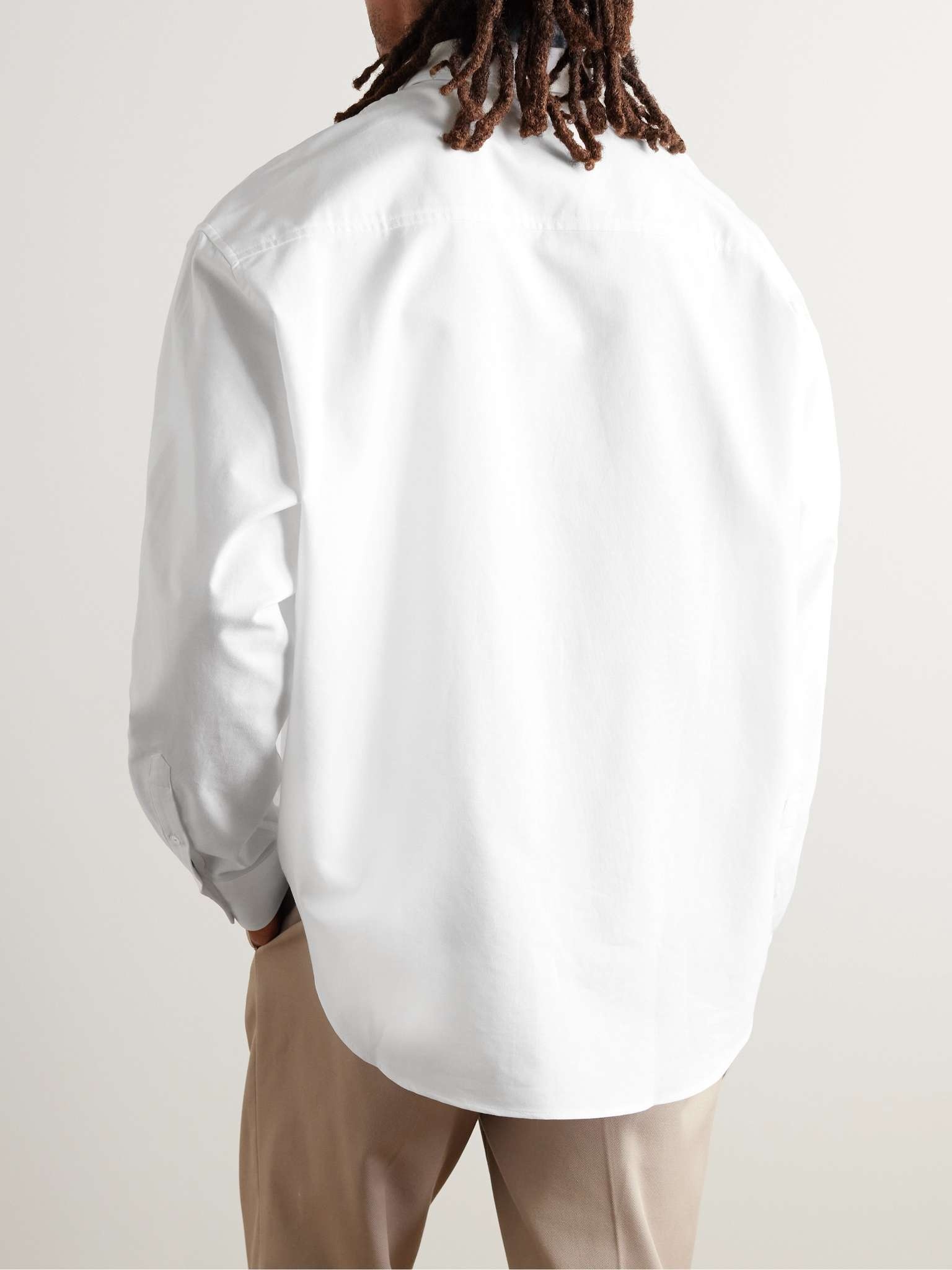 Button-Down Collar Logo-Embroidered Cotton Oxford Shirt - 3