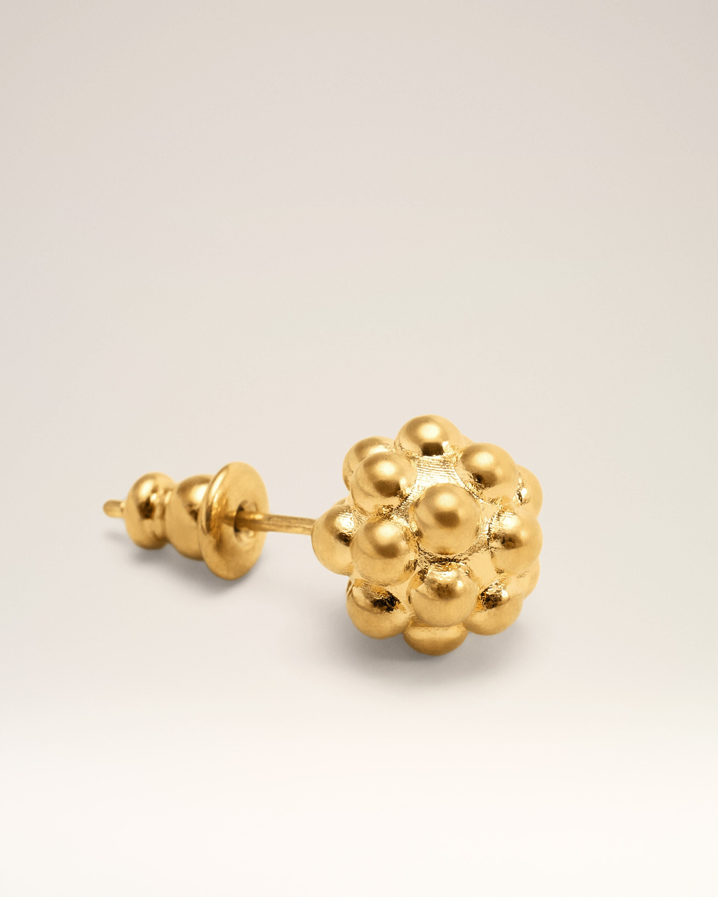 GOLD BRASS PEARL STUDS - 4