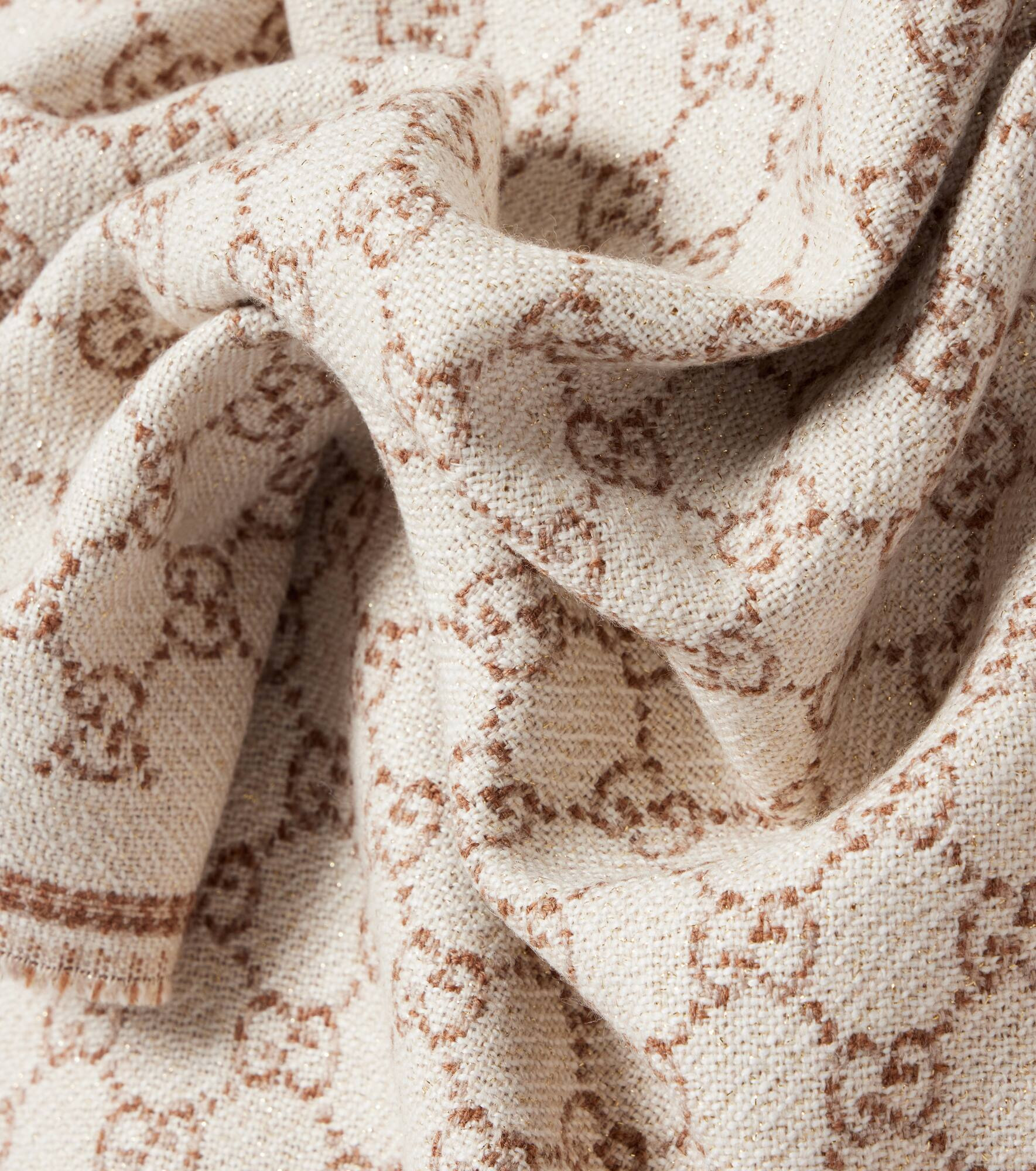 GG wool-blend jacquard scarf - 4