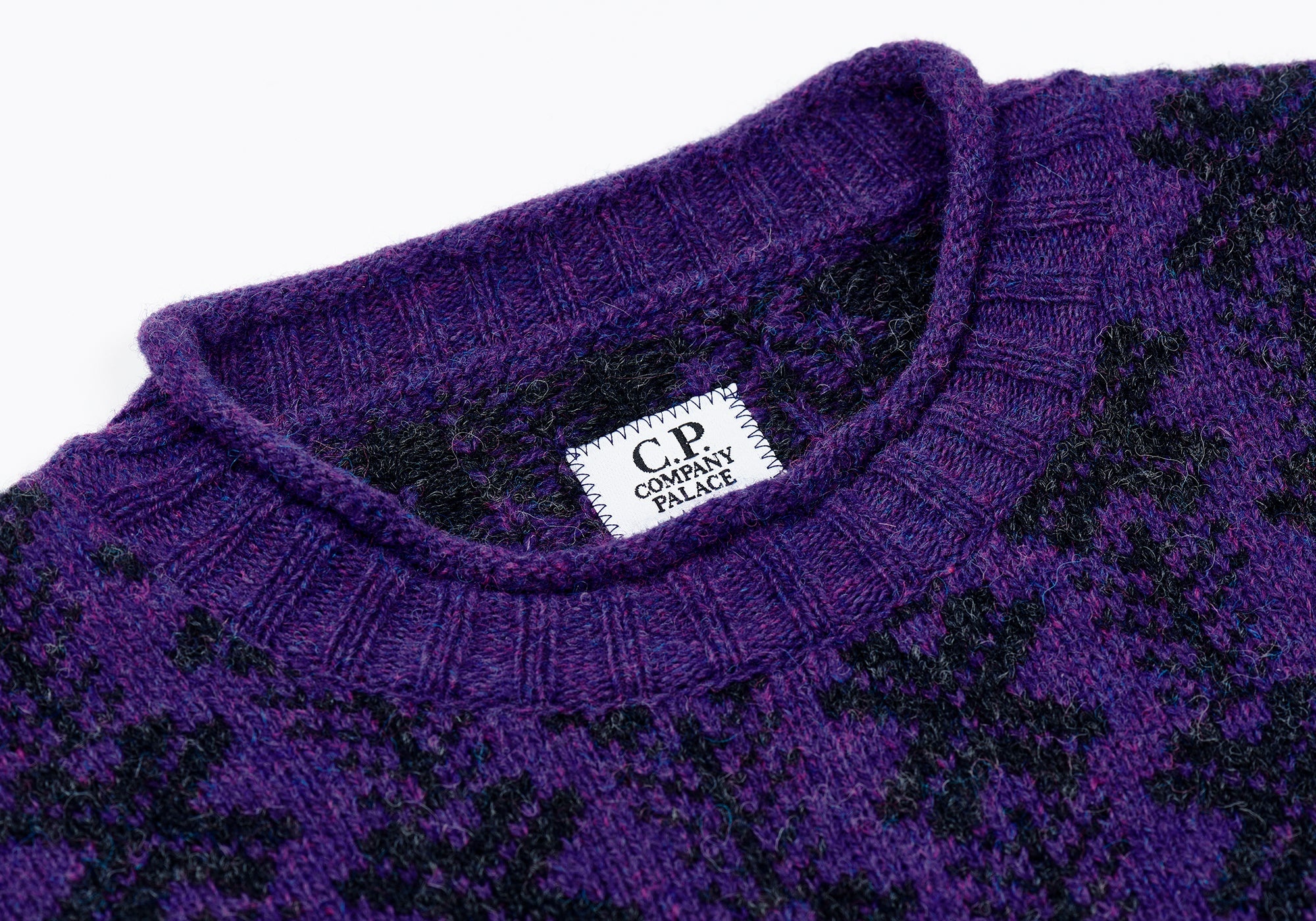 PALACE C.P. COMPANY LAMBSWOOL KNIT PURPLE - 3