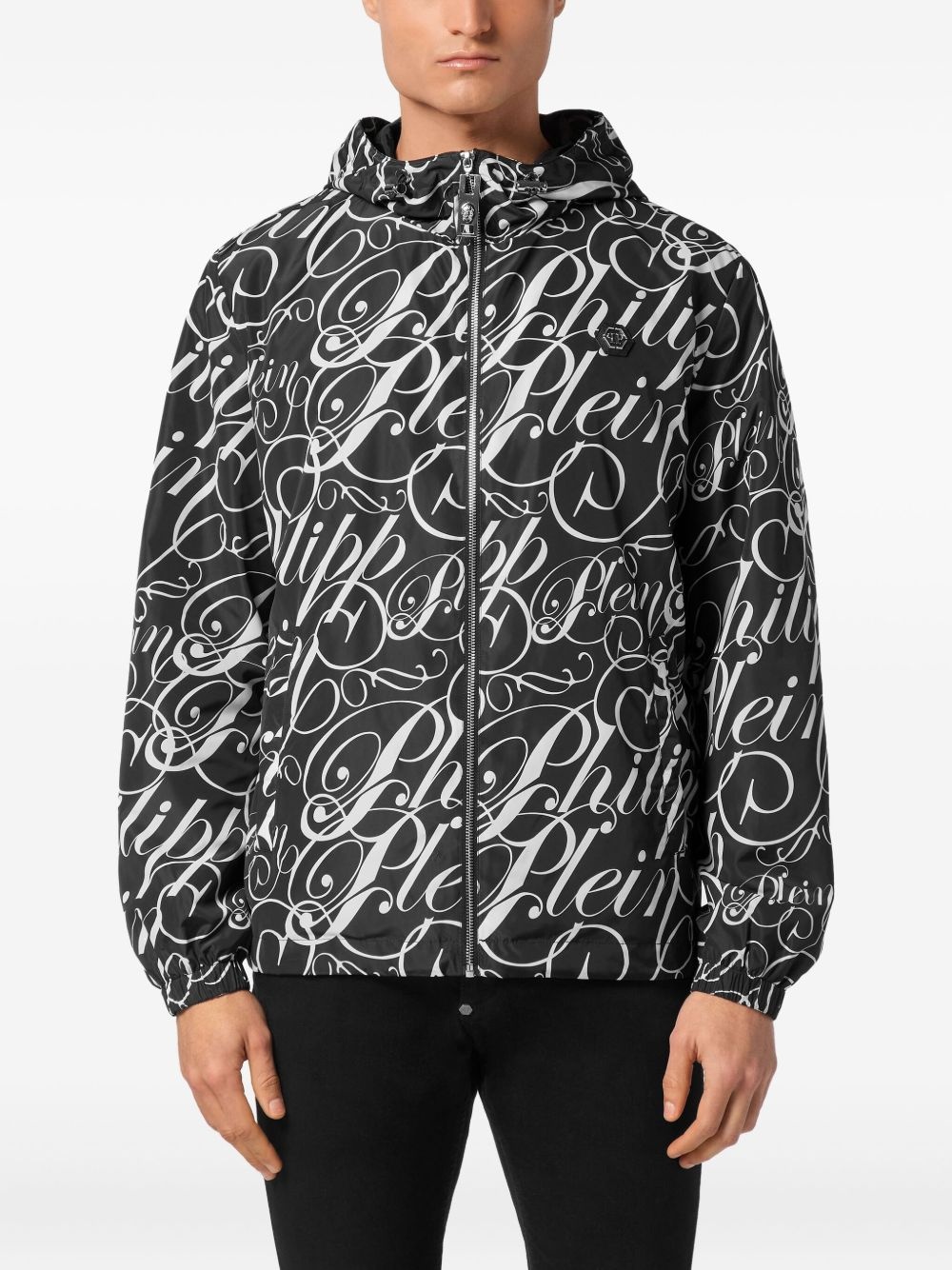 logo-print jacket - 3