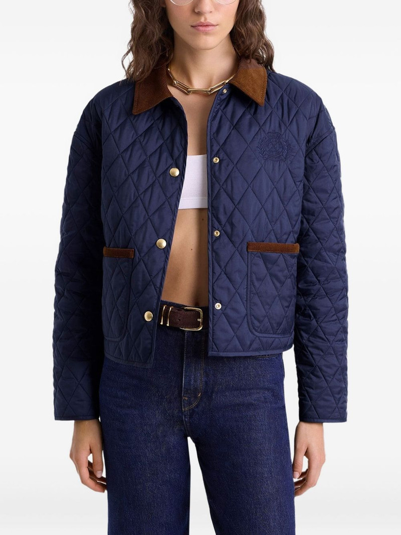 quilted corduroy-collar puffer jacket 3