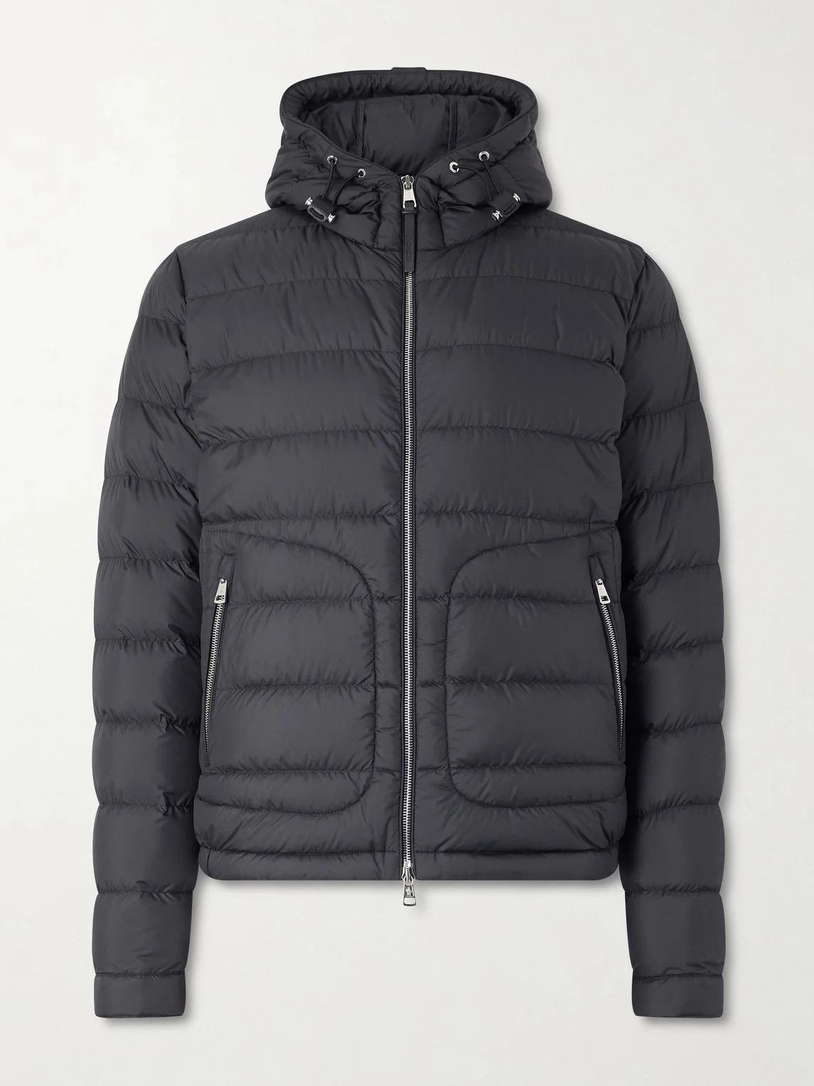 Sestriere Slim-Fit Leather-Trimmed Quilted Shell Hooded Down Jacket - 1