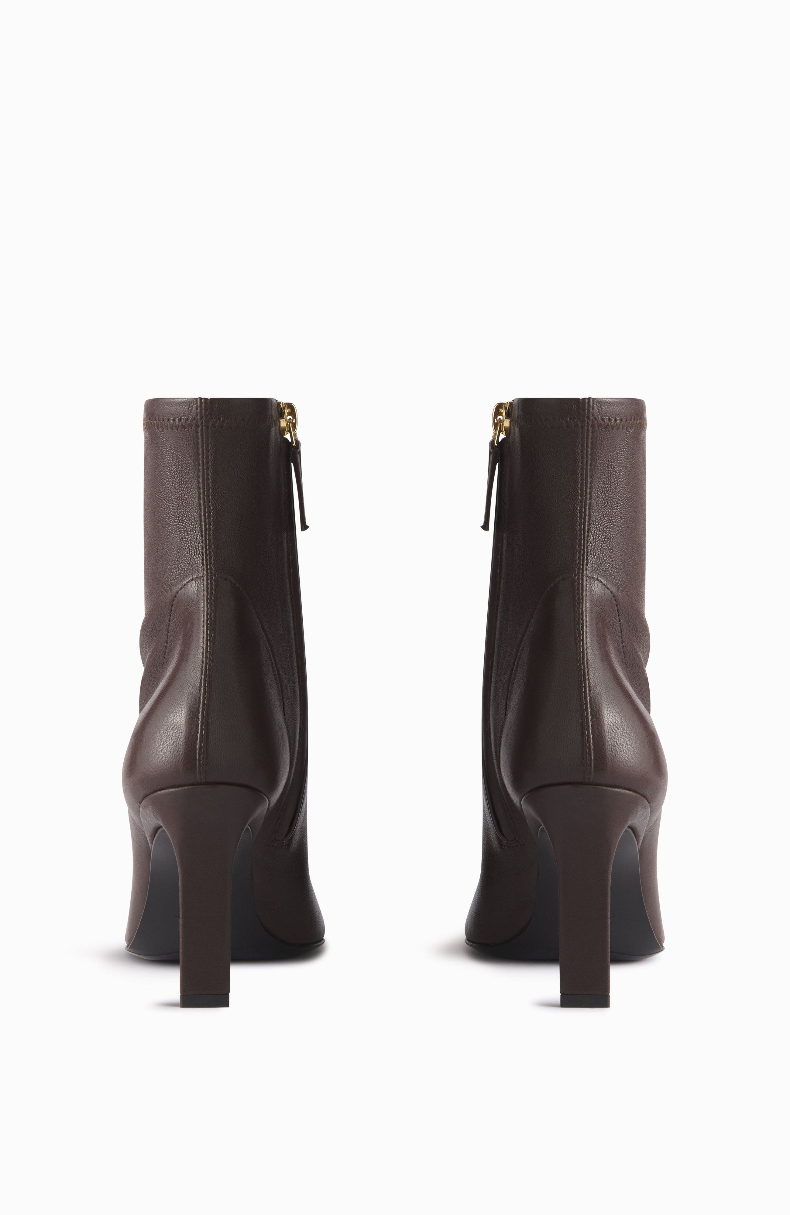 CO Ankle Heel Boot in Stretch Leather in Chocolate at Nordstrom - 3