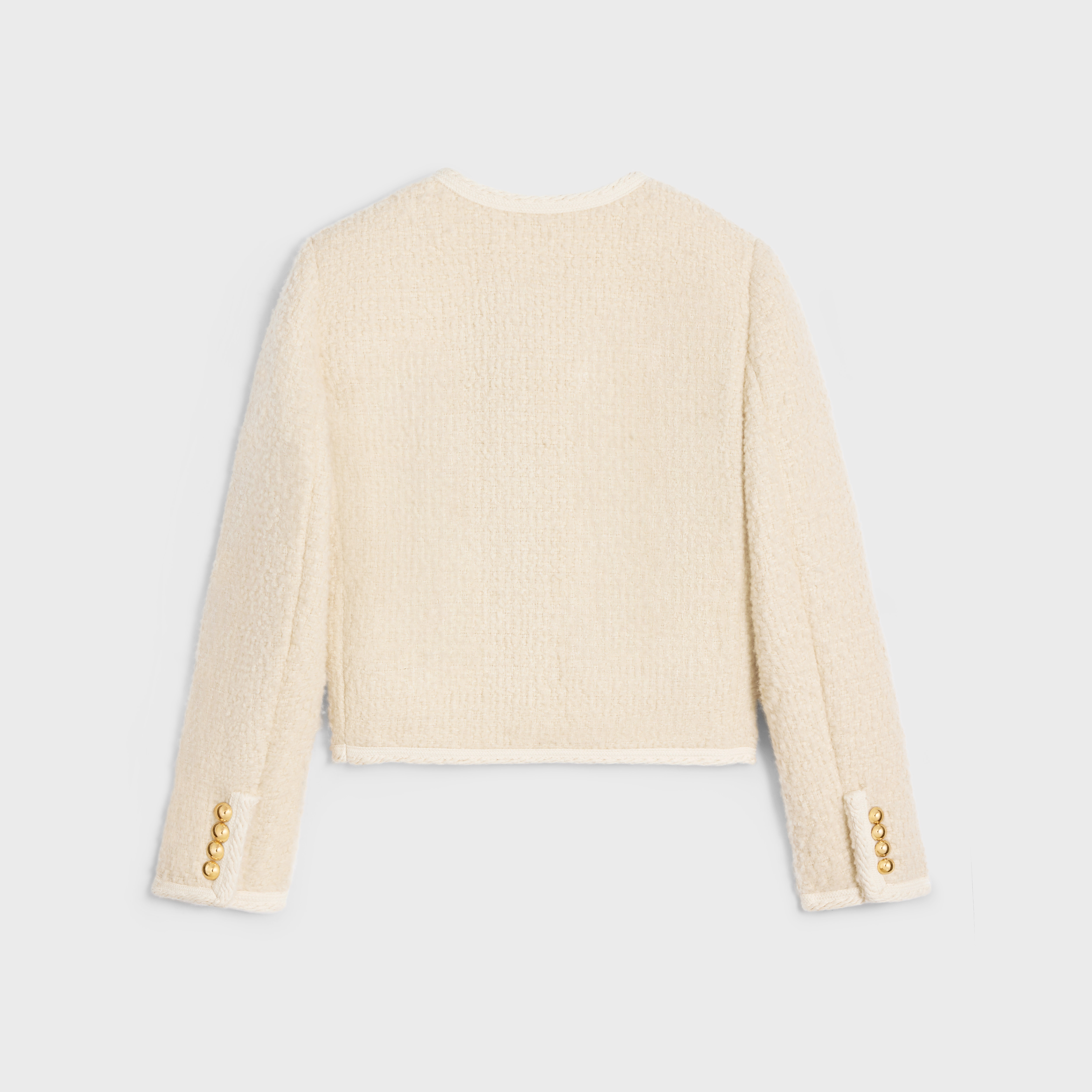 ジャケット CELINE | CHELSEA JACKET IN CASHMERE BOUCLETTE NATTE CELINE chelsea jacket in cashmere bouclette natté | REVERSIBLE