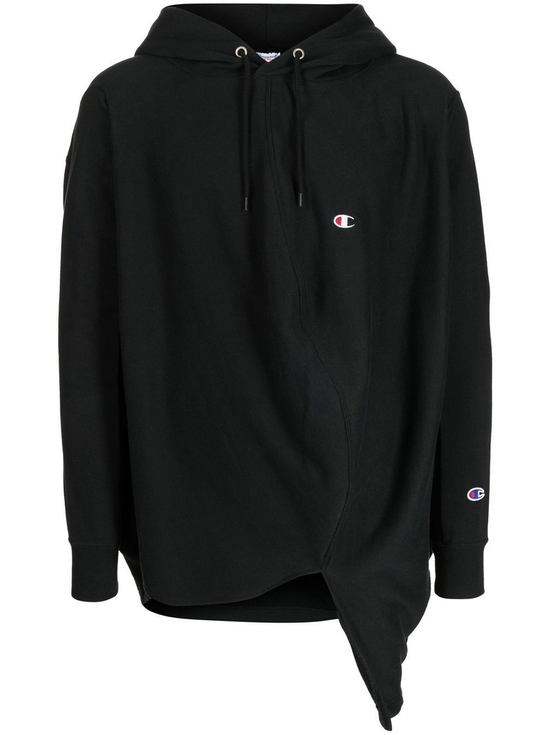 draped drawstring hoodie 1