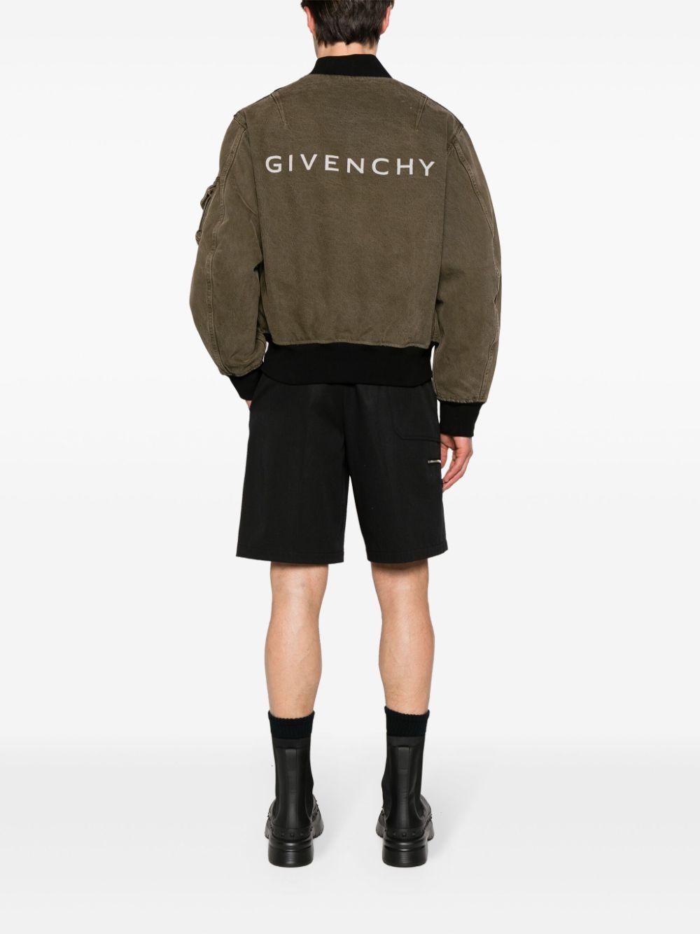 logo-print reversible bomber jacket - 2