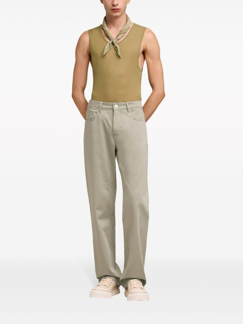 AMI Paris straight-leg cotton trousers outlook