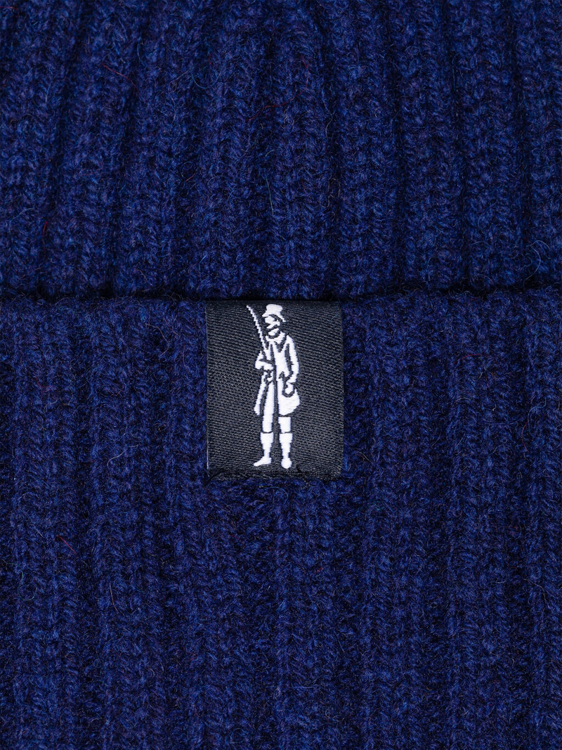 Mackintosh BILLIE DARK BLUE WOOL BEANIE HAT outlook