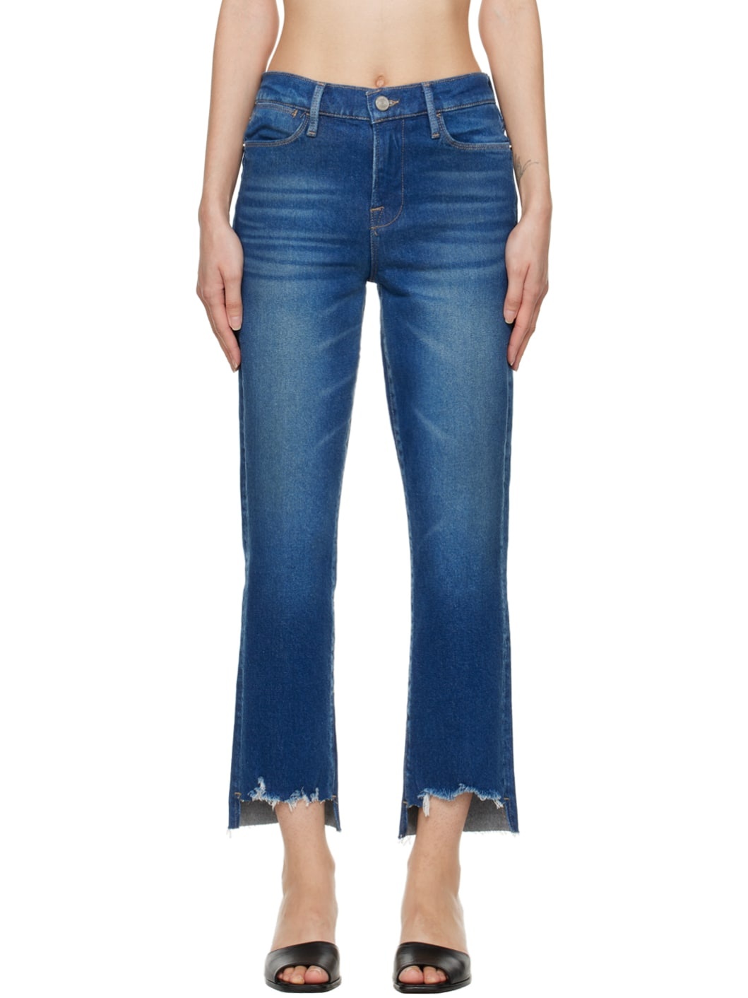 Blue 'Le High Straight' Jeans - 1