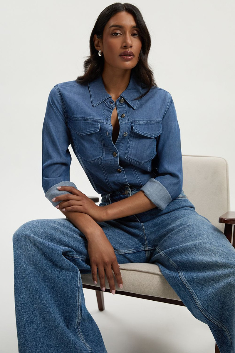 Chambray Stretch Denim Shirt 3