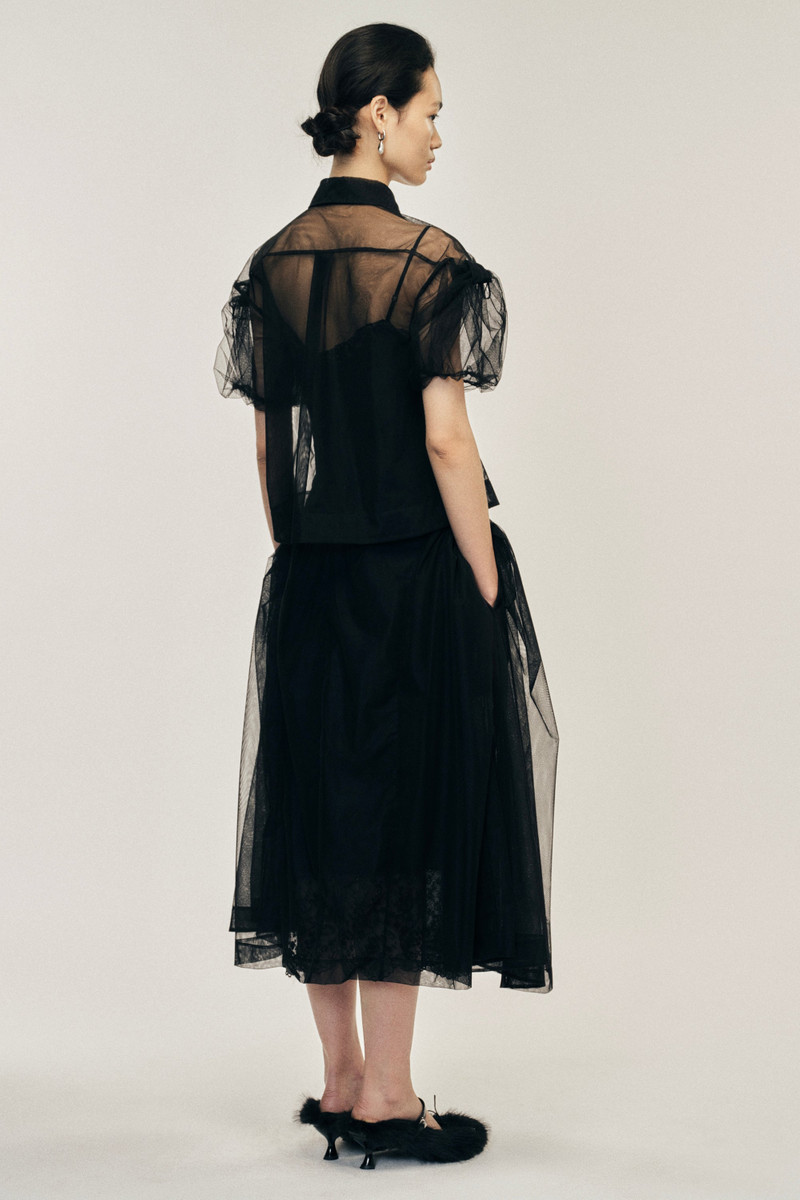 Simone Rocha Sheer Bow Hip Tutu Skirt outlook