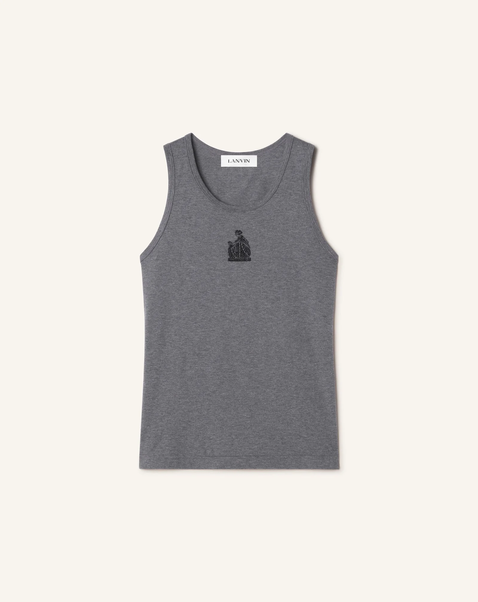 MOTHER AND DAUGHTER EMBROIDERED JERSEY TANK TOP - 1