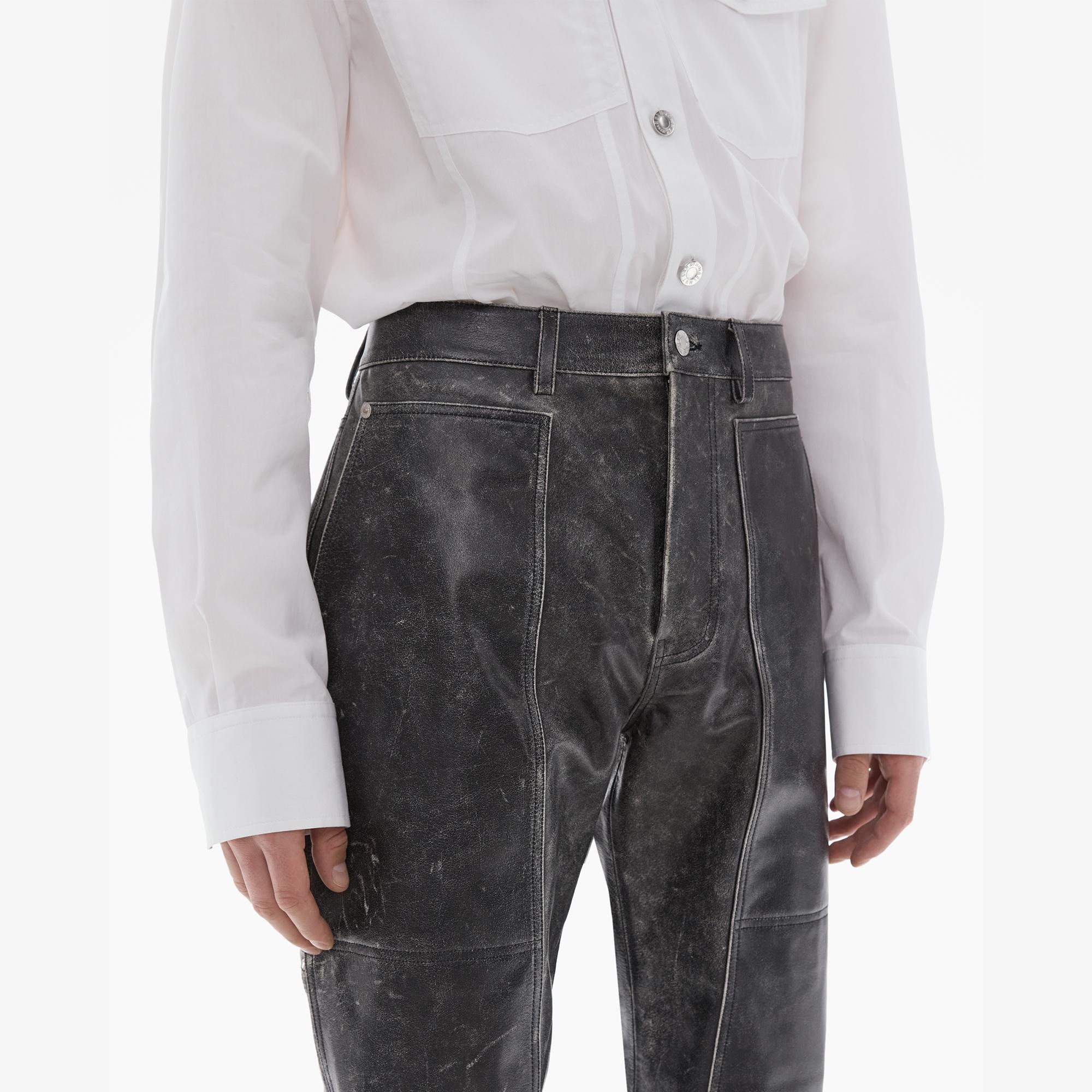 LEATHER CARPENTER PANT - 6