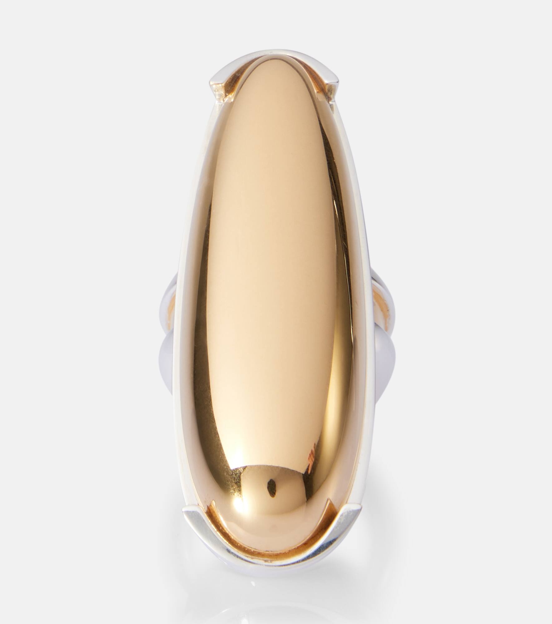 Ellipse Large 18kt gold-plated sterling silver ring - 1