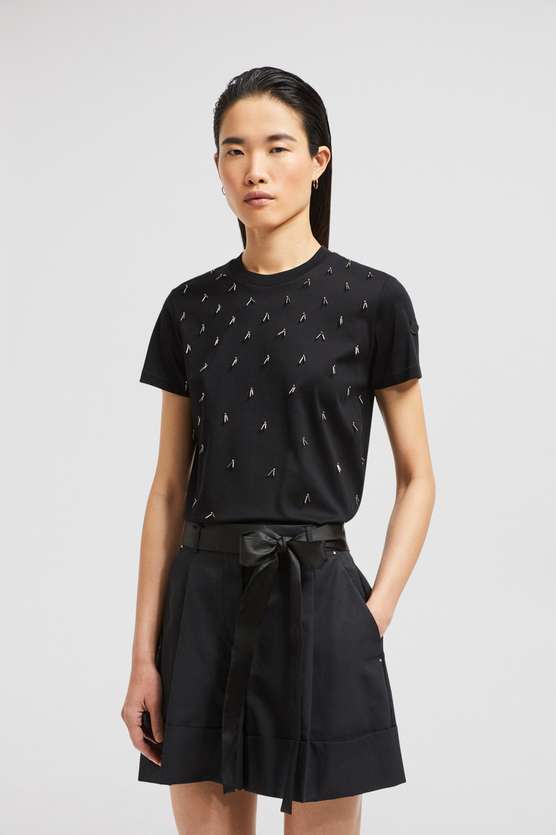 Moncler Beaded Cotton T-Shirt outlook