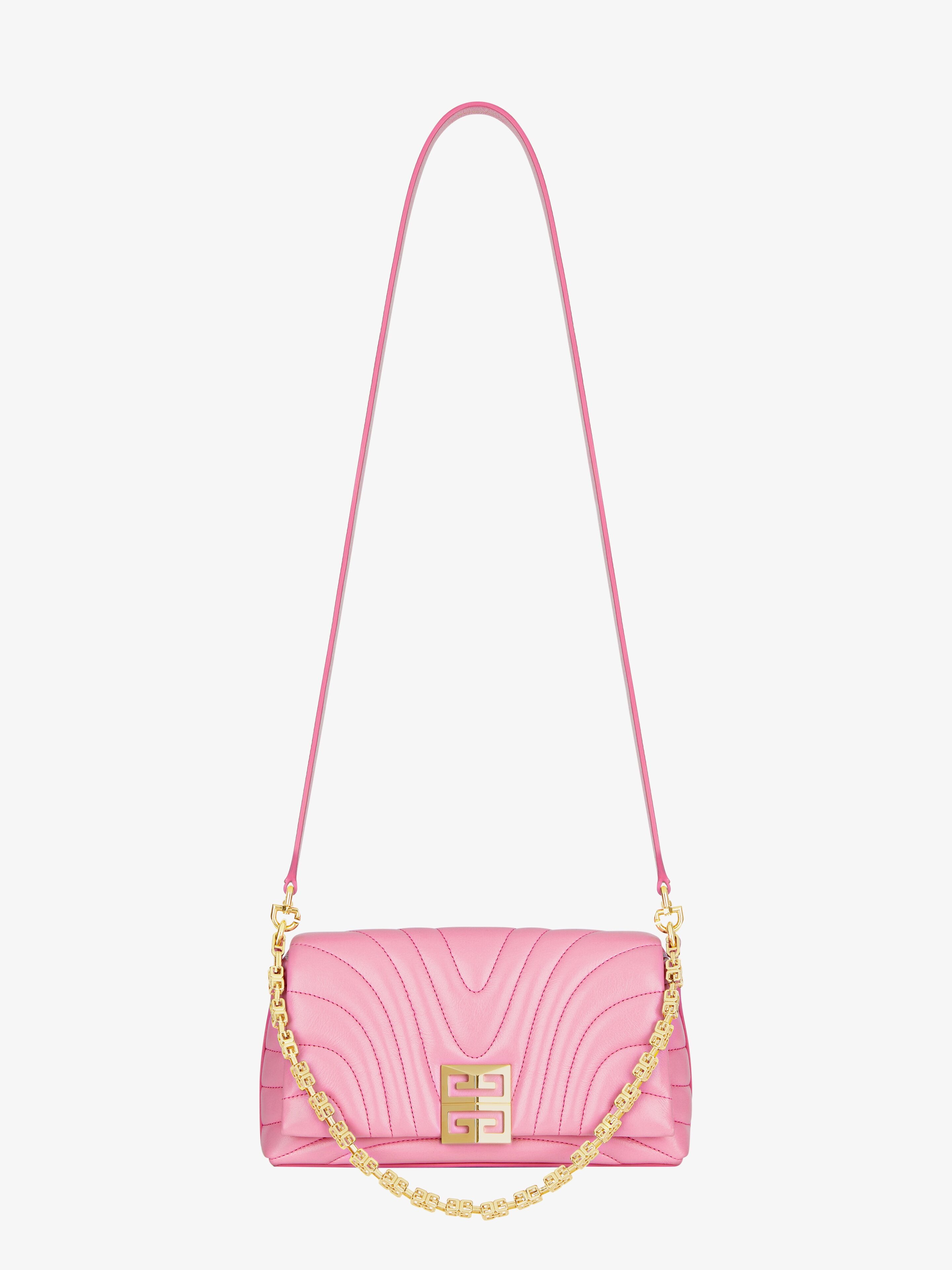 SMALL 4G SOFT BAG IN QUILTED LEATHER WITH CHAIN - 4