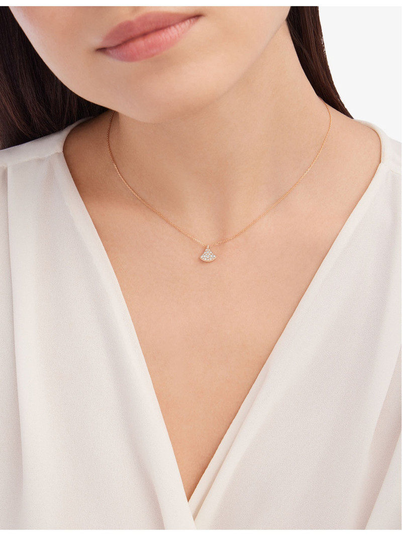 BVLGARI Divas' Dream 18ct rose-gold and 0.47ct diamond necklace outlook