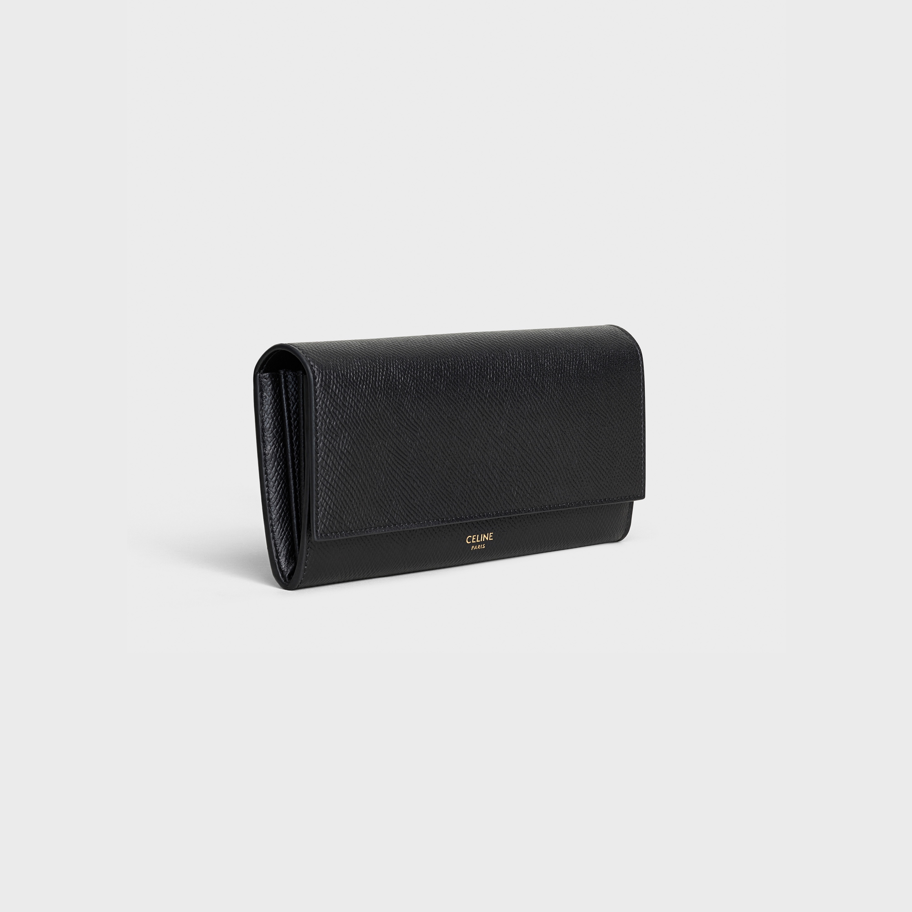Large flap wallet in Grained calfskin - 2