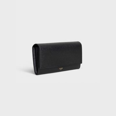 CELINE Large flap wallet in Grained calfskin outlook