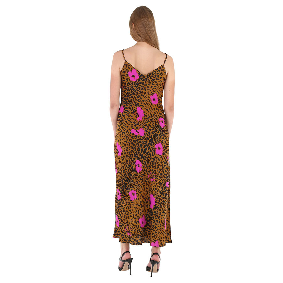 Essentiel Ladies Shelly Leopard Print Slip Midi Dress - 6