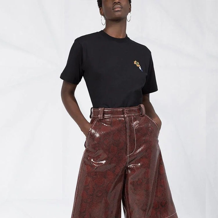 (WMNS) OFF-WHITE Arrow Printing Short Sleeve Black OWAA049E20JER0141001 - 4