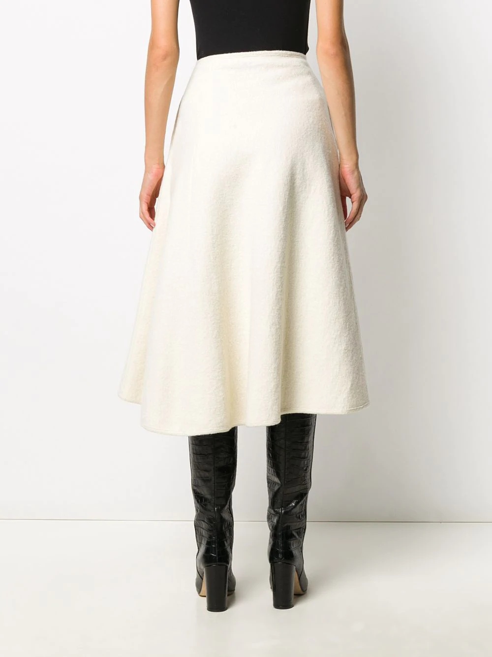 high waist wool skirt - 4