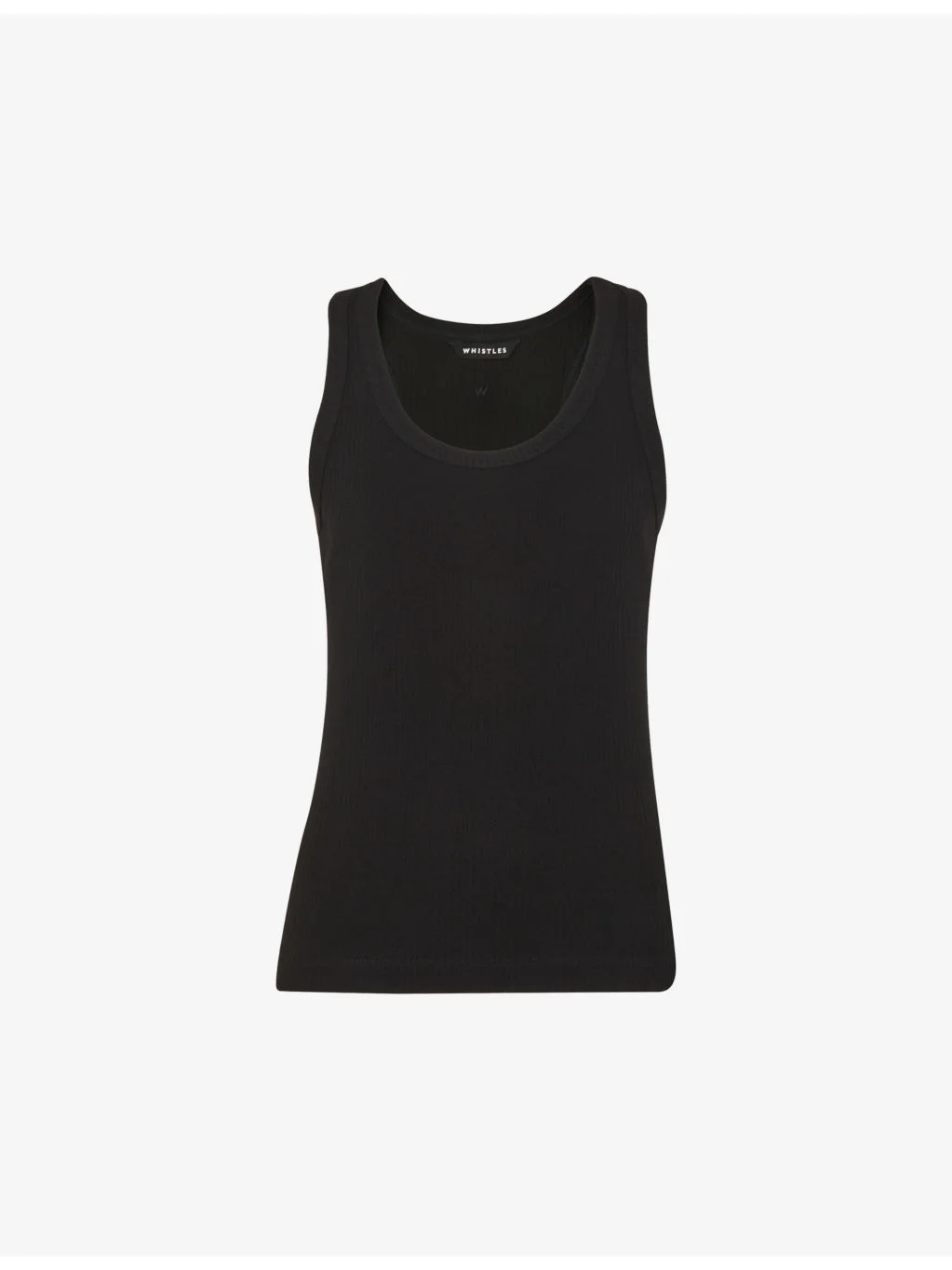 Scoop-neck ribbed stretch-knit vest top - 1