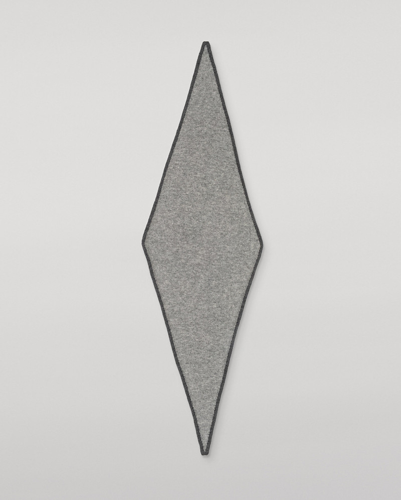 Anya Grey Diamond Cashmere Necktie 3