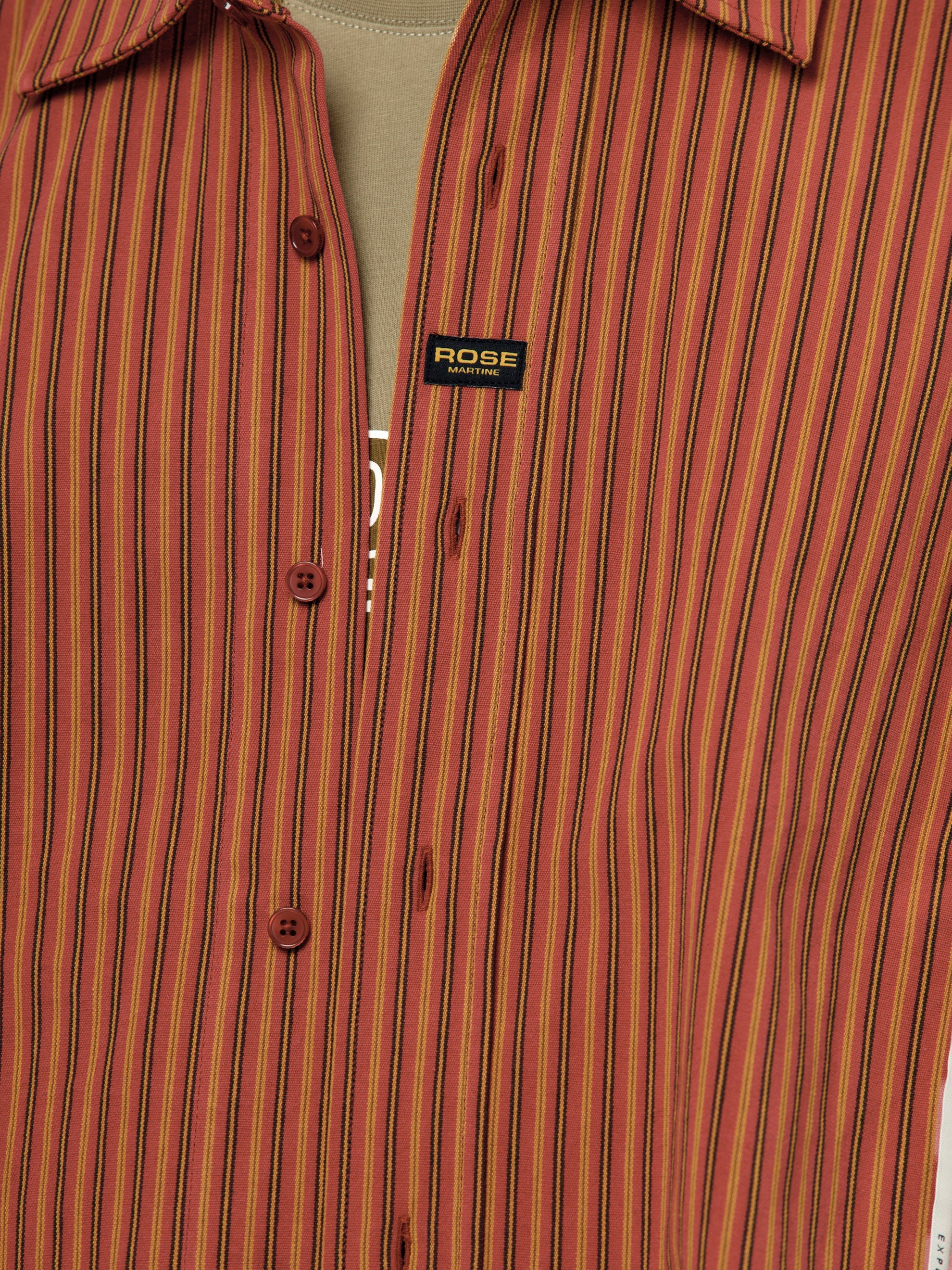 STRIPE CUT OVERSHIRT (RED/YELLOW) - 7