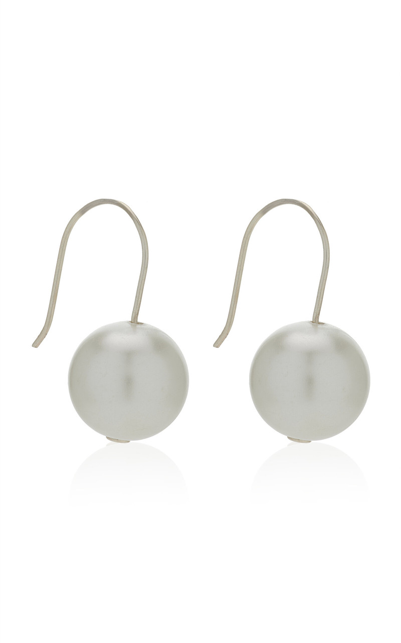 Sterling Silver Pearl Earrings white 3