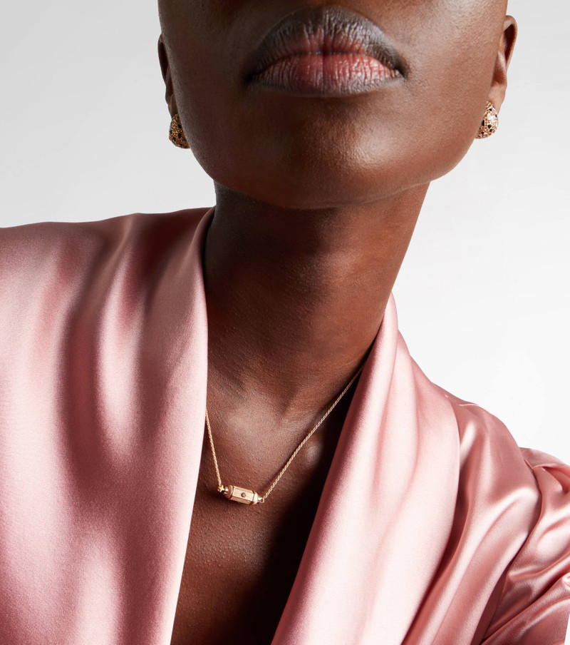 MARIE LICHTENBERG Coco Micro 18kt rose gold necklace with diamonds outlook