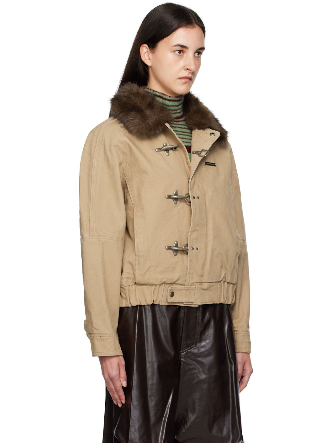 Beige Ortega Washed Cotton Jacket - 2
