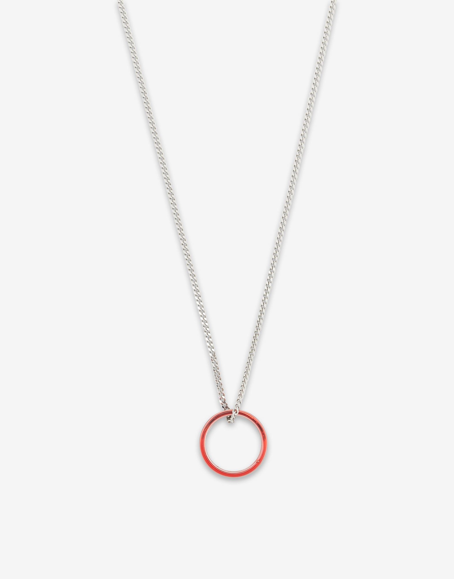 Margiela 6 logo brass necklace - 2