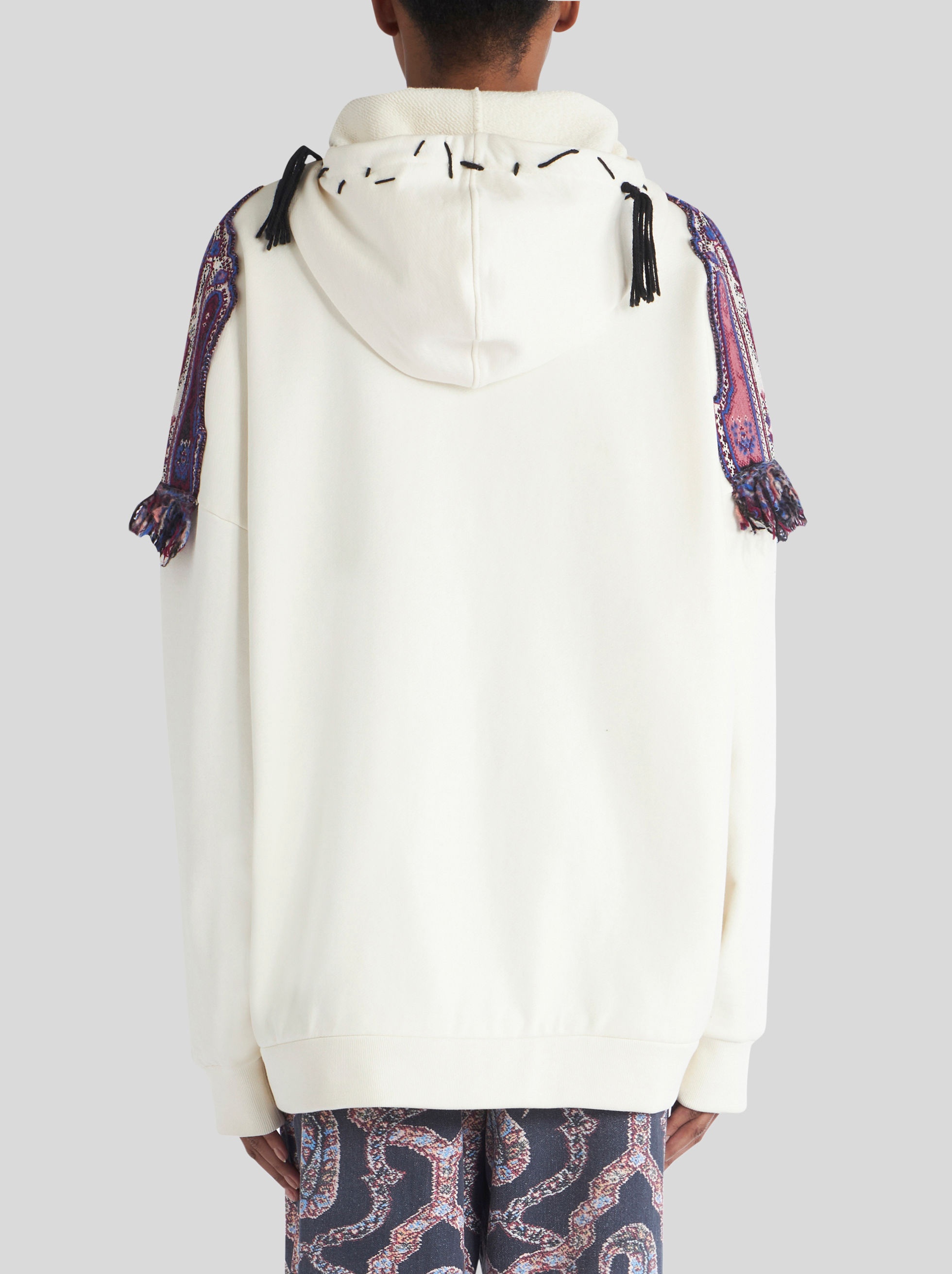 SWEATSHIRT WITH PATCH AND TASSELS - 5