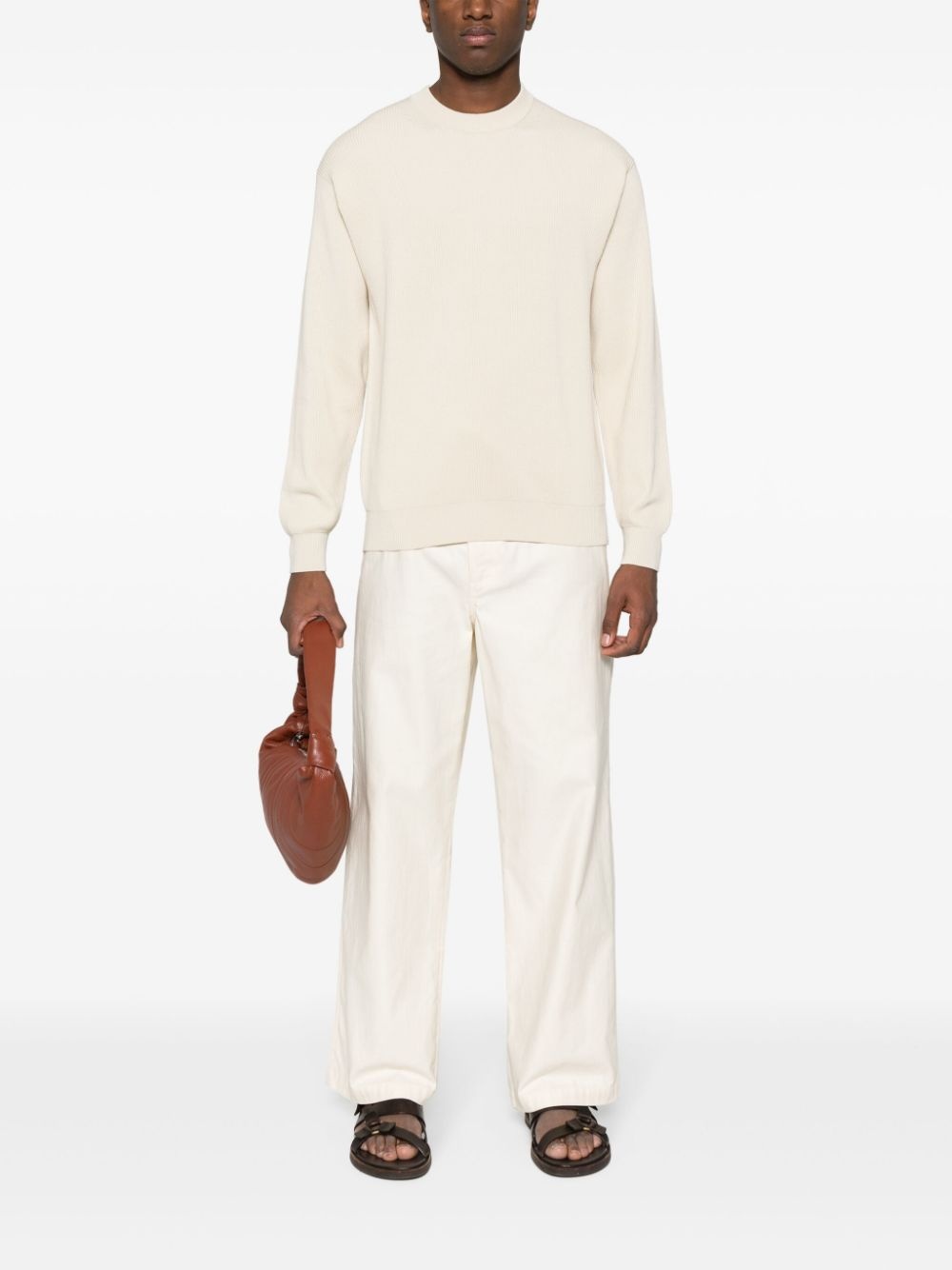 crew-neck cotton sweatshirt - 3