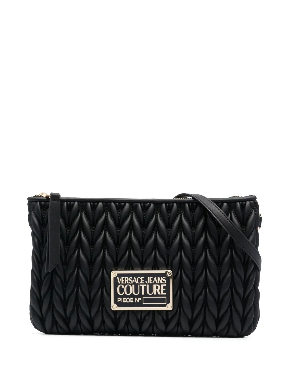 logo-plaque clutch bag - 1