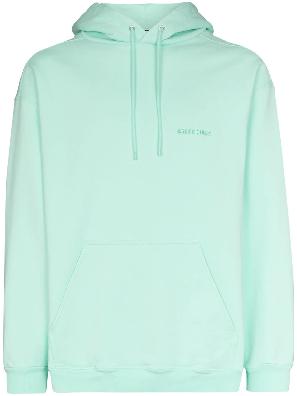 embroidered logo hoodie - 1