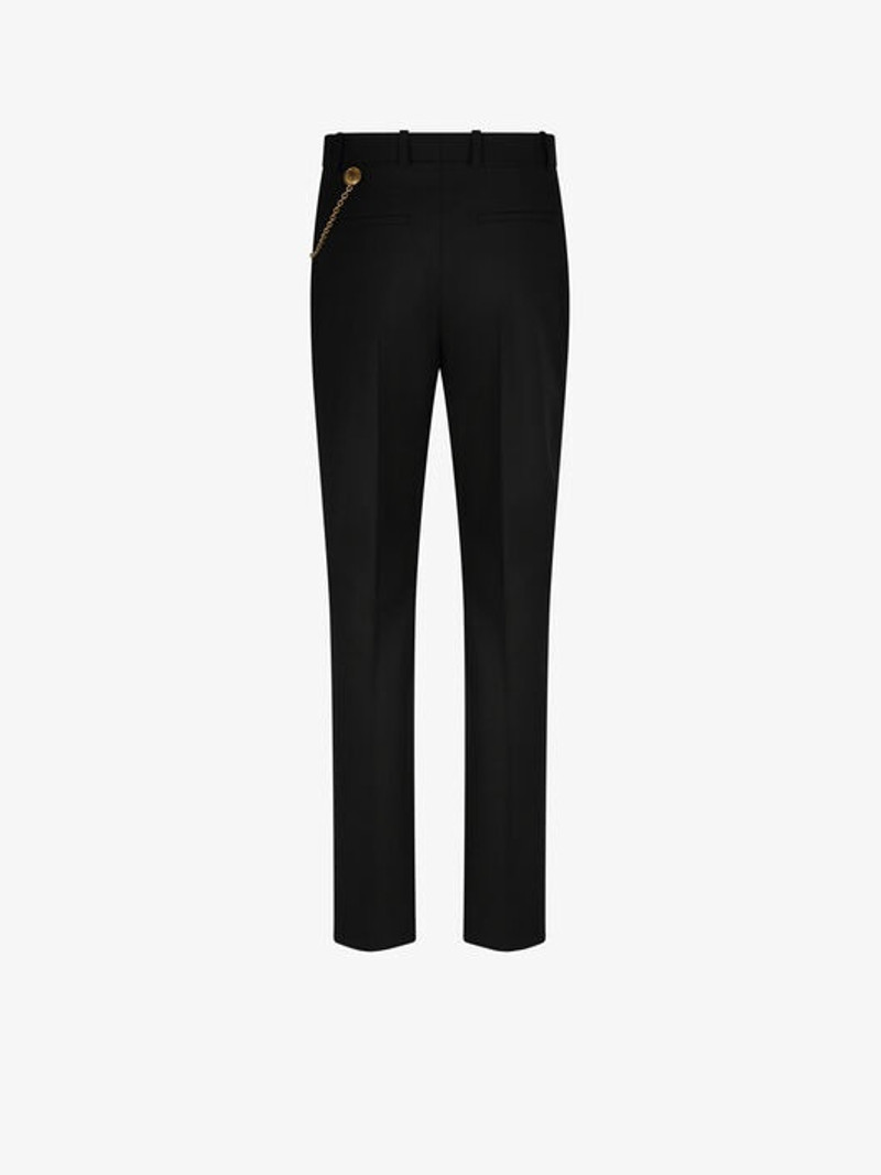 CIGARETTE PANTS WITH CHAIN AND 4G BUTTONS 3